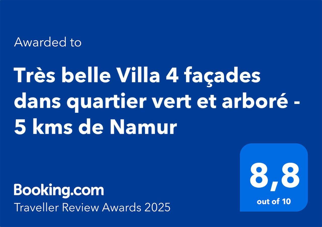 Tres Belle Villa 4 Facades Dans Quartier Vert Et Arbore - 5 Kms De Namur Dış mekan fotoğraf